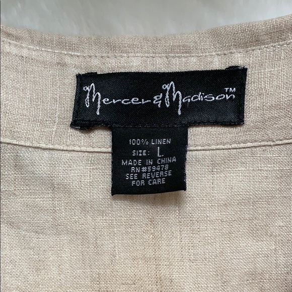 Neutral Linen Button Down - Picture 2 of 8